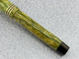 Parker Duofold Senior Streamline Moderne Green and Pearl - Fountain Pen