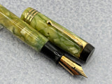 Parker Duofold Senior Streamline Moderne Green and Pearl - Fountain Pen