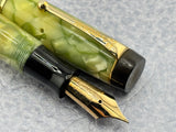 Parker Duofold Senior Streamline Moderne Green and Pearl - Fountain Pen