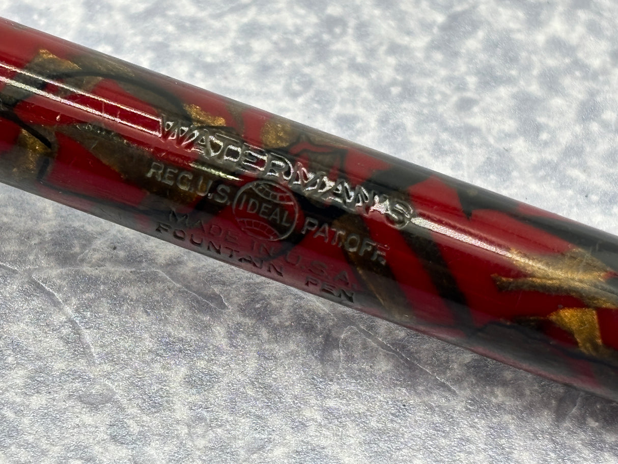 Waterman # 92 Red wine & Gold Marble  - Fountain Pen