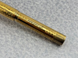 Waterman Gold-Filled # 0512 1/2 VPSF (Vest Pocket Self Filler) Gothic Overlay Ring Top  Fountain Pen  with Scarce Second Cap to Protect One's Clothing