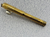 Waterman Gold-Filled # 0512 1/2 VPSF (Vest Pocket Self Filler) Gothic Overlay Ring Top  Fountain Pen  with Scarce Second Cap to Protect One's Clothing