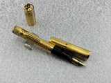 Waterman Gold-Filled # 0512 1/2 VPSF (Vest Pocket Self Filler) Gothic Overlay Ring Top  Fountain Pen  with Scarce Second Cap to Protect One's Clothing