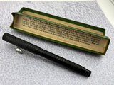 Parker # 2 1/2 Black Hard Rubber Chased ** New condition in original box ** - Fountain Pen