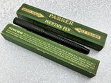 Parker # 2 1/2 Black Hard Rubber Chased ** New condition in original box ** - Fountain Pen