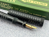 Parker # 2 1/2 Black Hard Rubber Chased ** New condition in original box ** - Fountain Pen