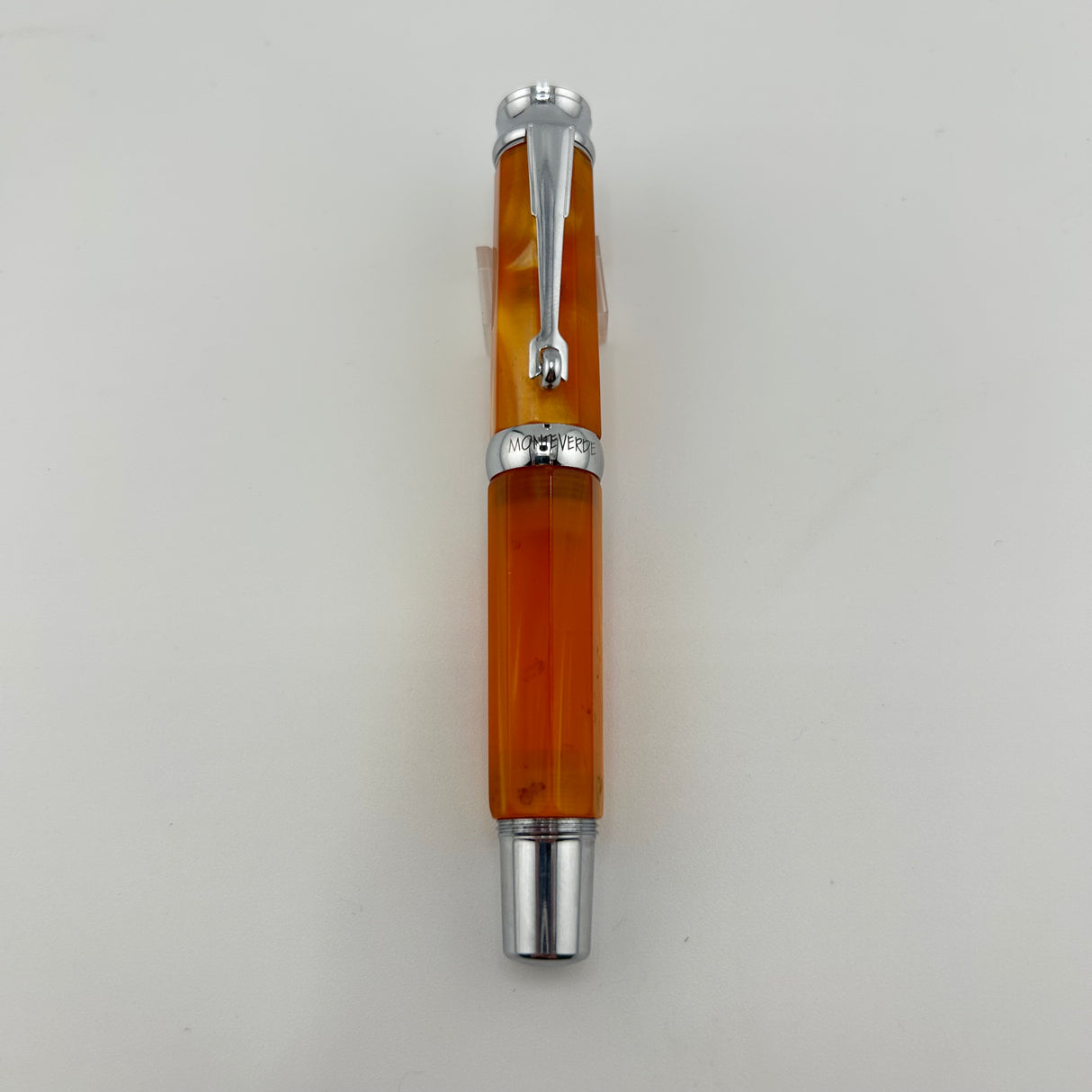 Monteverde Mini faceted Pen honey gold chrome trim - Fountain Pen