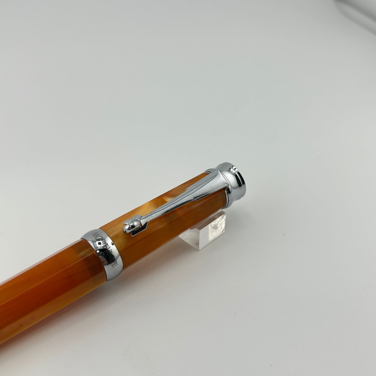 Monteverde Mini faceted Pen honey gold chrome trim - Fountain Pen