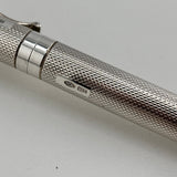 Yard O Led Viceroy Standard Barley  Sterling Silver .925 Fountain Pen - Medium 18kt Gold Nib