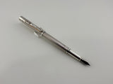 Yard O Led Viceroy Standard Barley  Sterling Silver .925 Fountain Pen - Medium 18kt Gold Nib