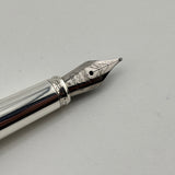 Yard O Led Viceroy Standard Barley  Sterling Silver .925 Fountain Pen - Medium 18kt Gold Nib