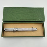 Levenger True Writer Classic Collection White Grey Marble - Roller ball