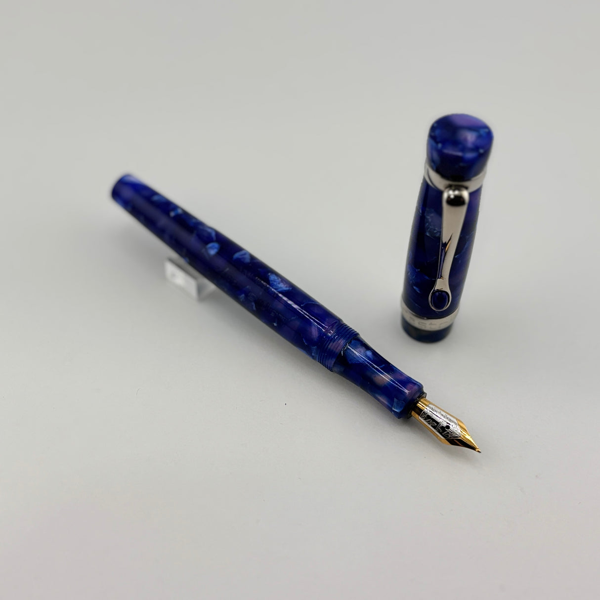 Stipula I Castoni Lapis Fountain Pen  - Fine 18 Kt Gold Nib - A First Generation Castoni!