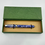 Levenger True Writer Classic Collection Miami Blue Marble - Roller ball