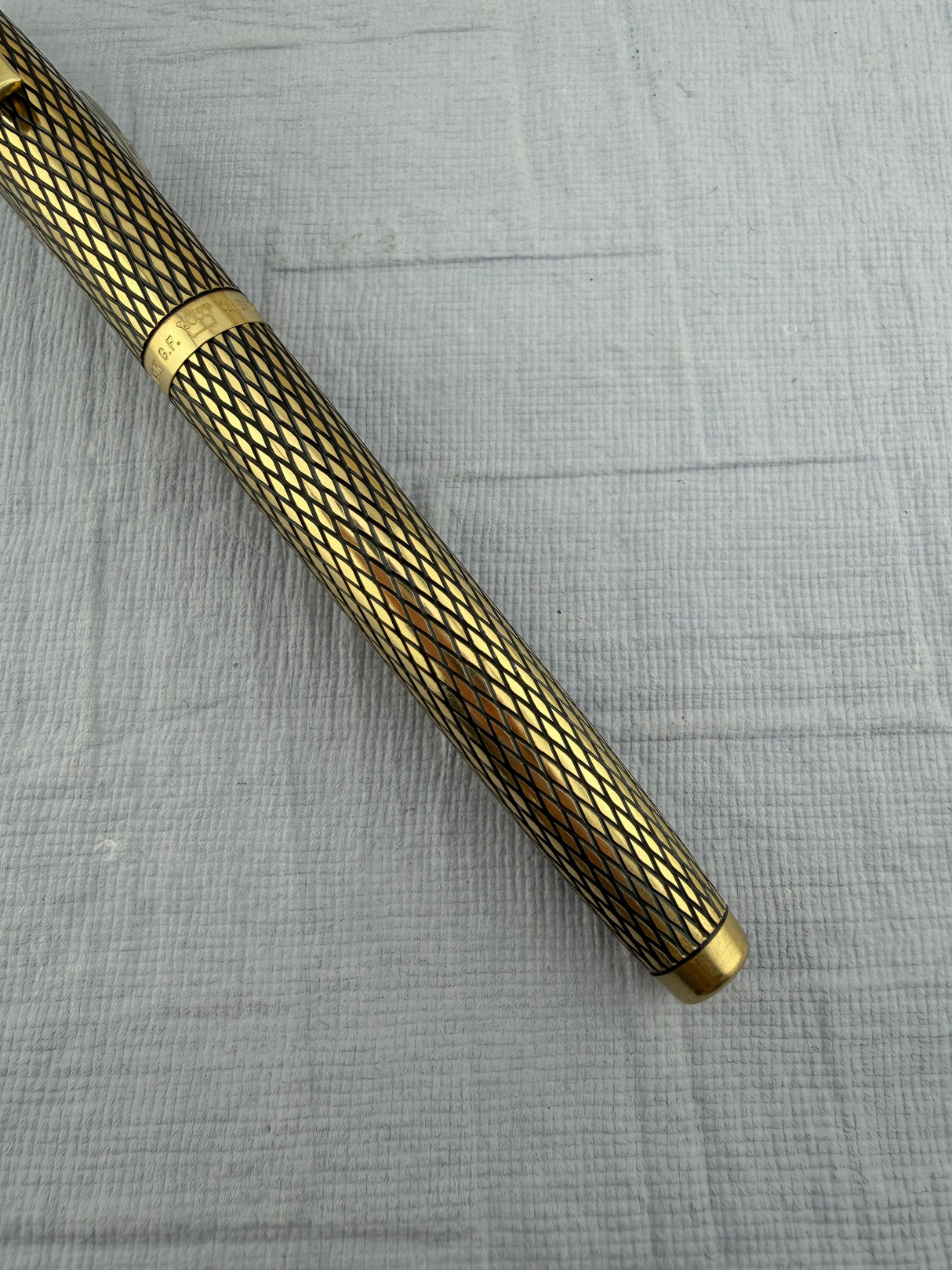 Sheaffer Imperial Sovereign diamond pattern Gold filled 14k circa 1970 - Fountain Pen