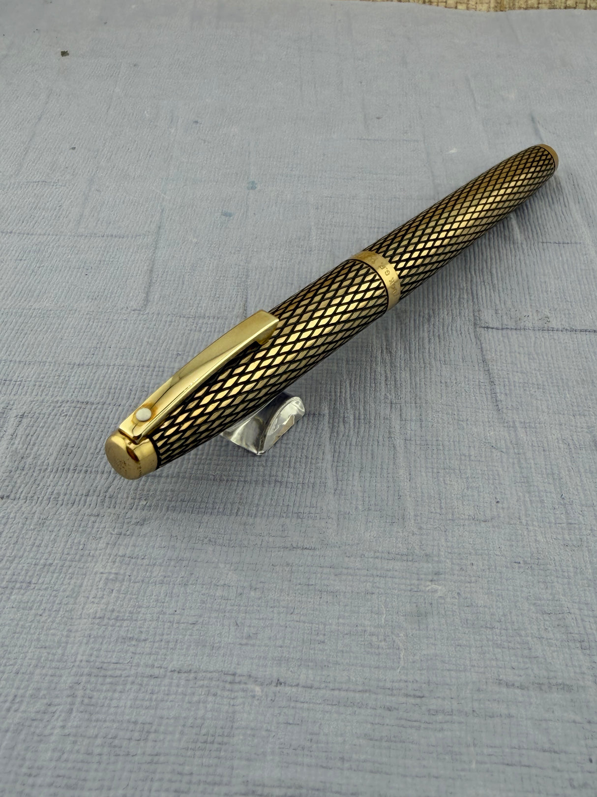 Sheaffer Imperial Sovereign diamond pattern Gold filled 14k circa 1970 - Fountain Pen