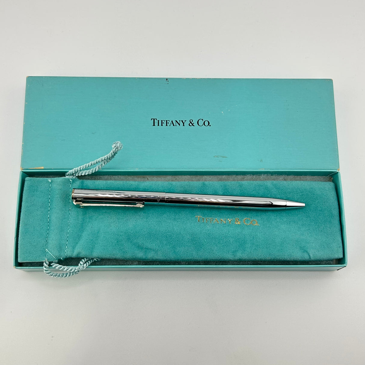 Tiffany silver " T " Collection ball Pen and pouch  - Ball Pen