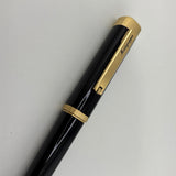 Montegrappa Zero Black Squared / Brushed Gold-Plated Trim Fountain Pen - Fine 14kt Gold Nib