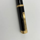 Montegrappa Zero Black Squared / Brushed Gold-Plated Trim Fountain Pen - Fine 14kt Gold Nib