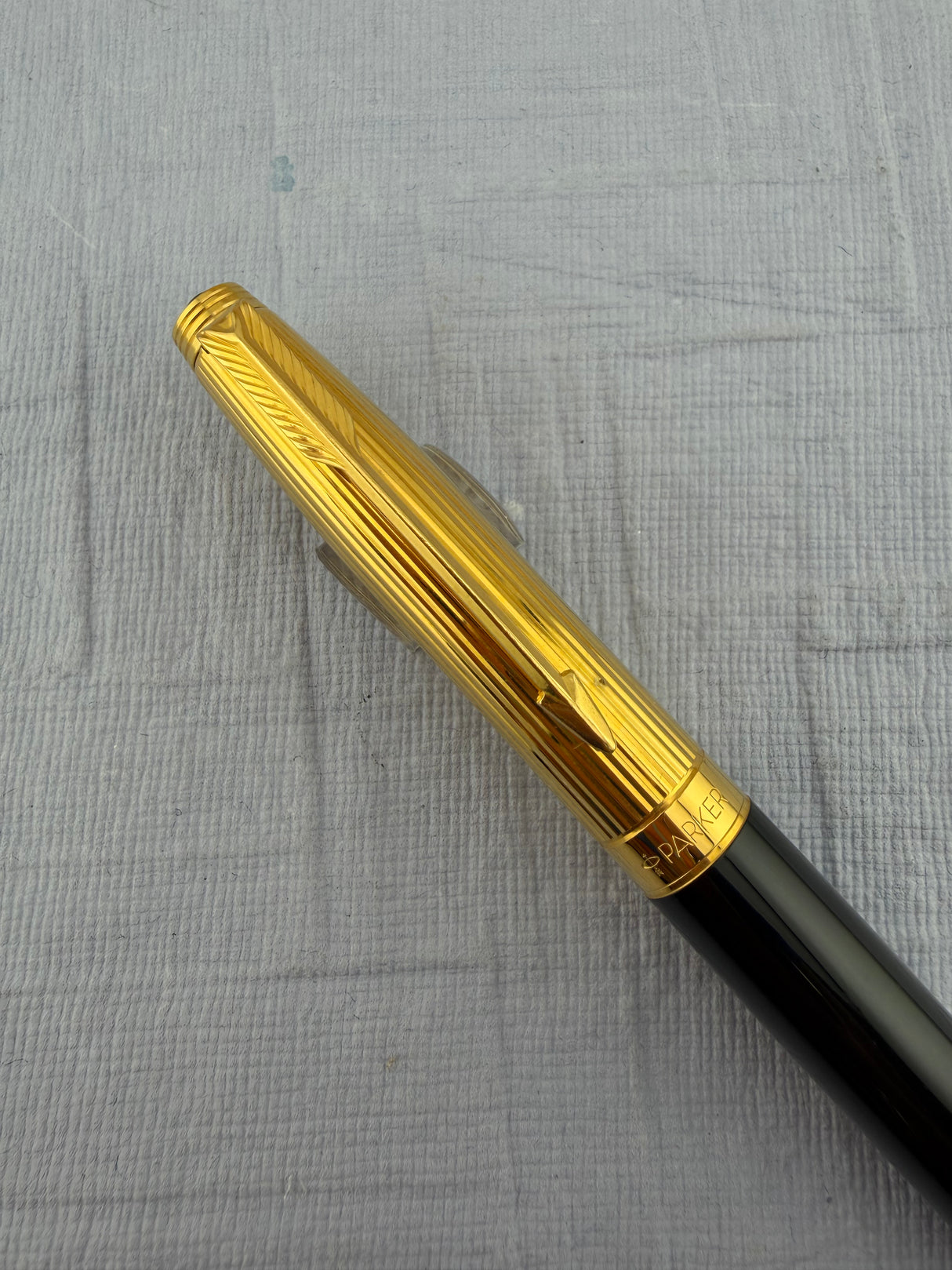 Parker 75 Black Lacquer French Marker 18K750 Gold nib " New old stock " - Fountain Pen