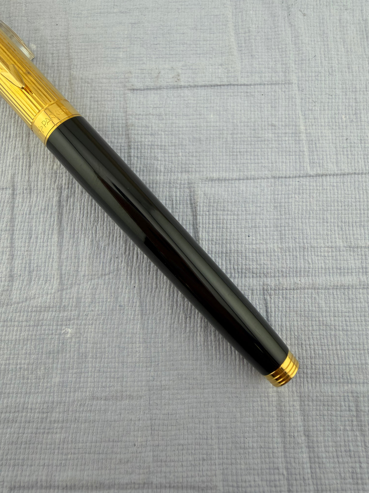 Parker 75 Black Lacquer French Marker 18K750 Gold nib " New old stock " - Fountain Pen