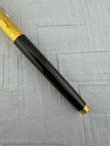 Parker 75 Black Lacquer French Marker 18K750 Gold nib " New old stock " - Fountain Pen