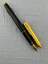Parker 75 Black Lacquer French Marker 18K750 Gold nib " New old stock " - Fountain Pen