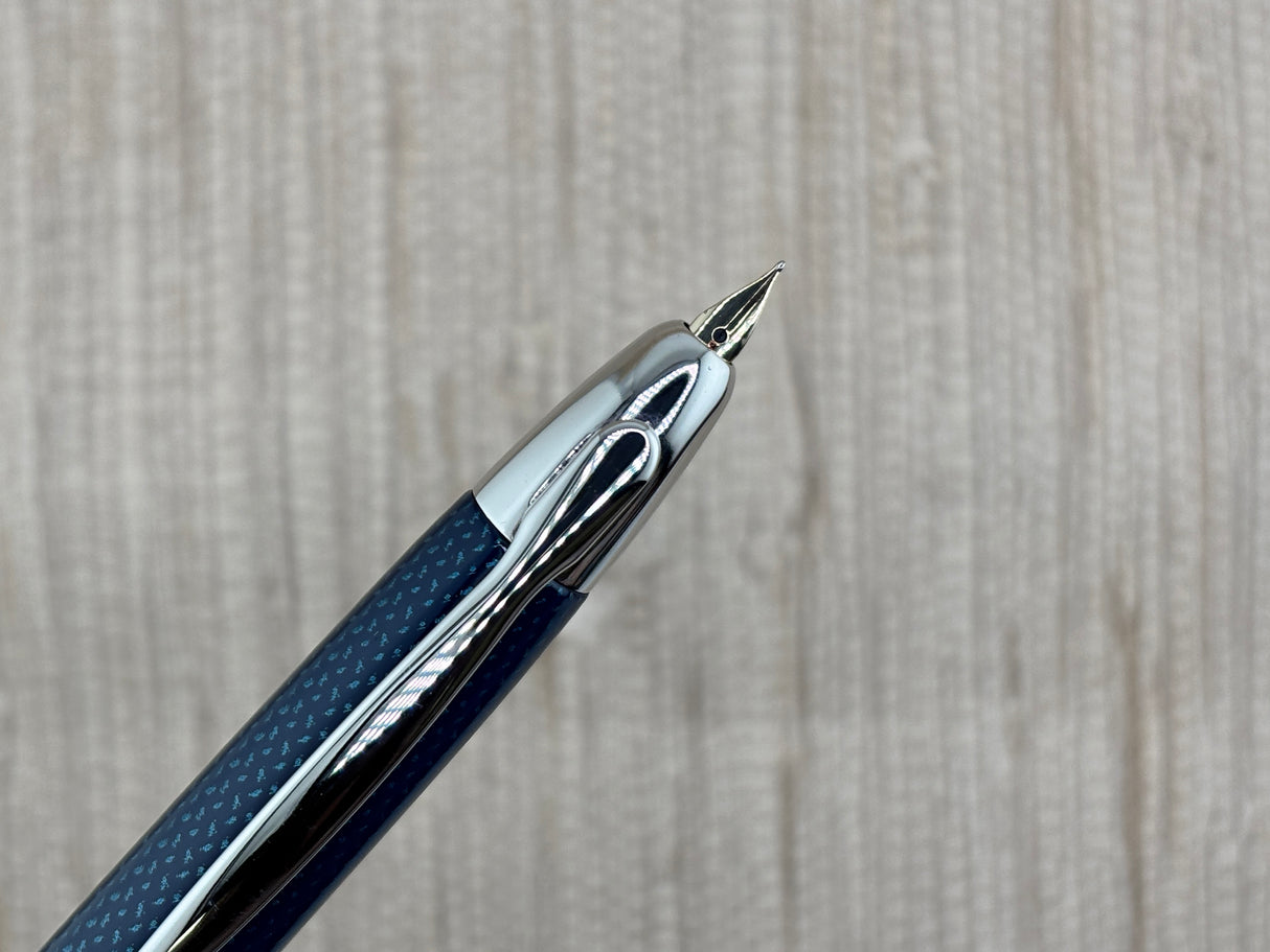 Jimmy's Pick - Pilot Vanishing Point Blue Carbonesque Retractable - Fountain Pen