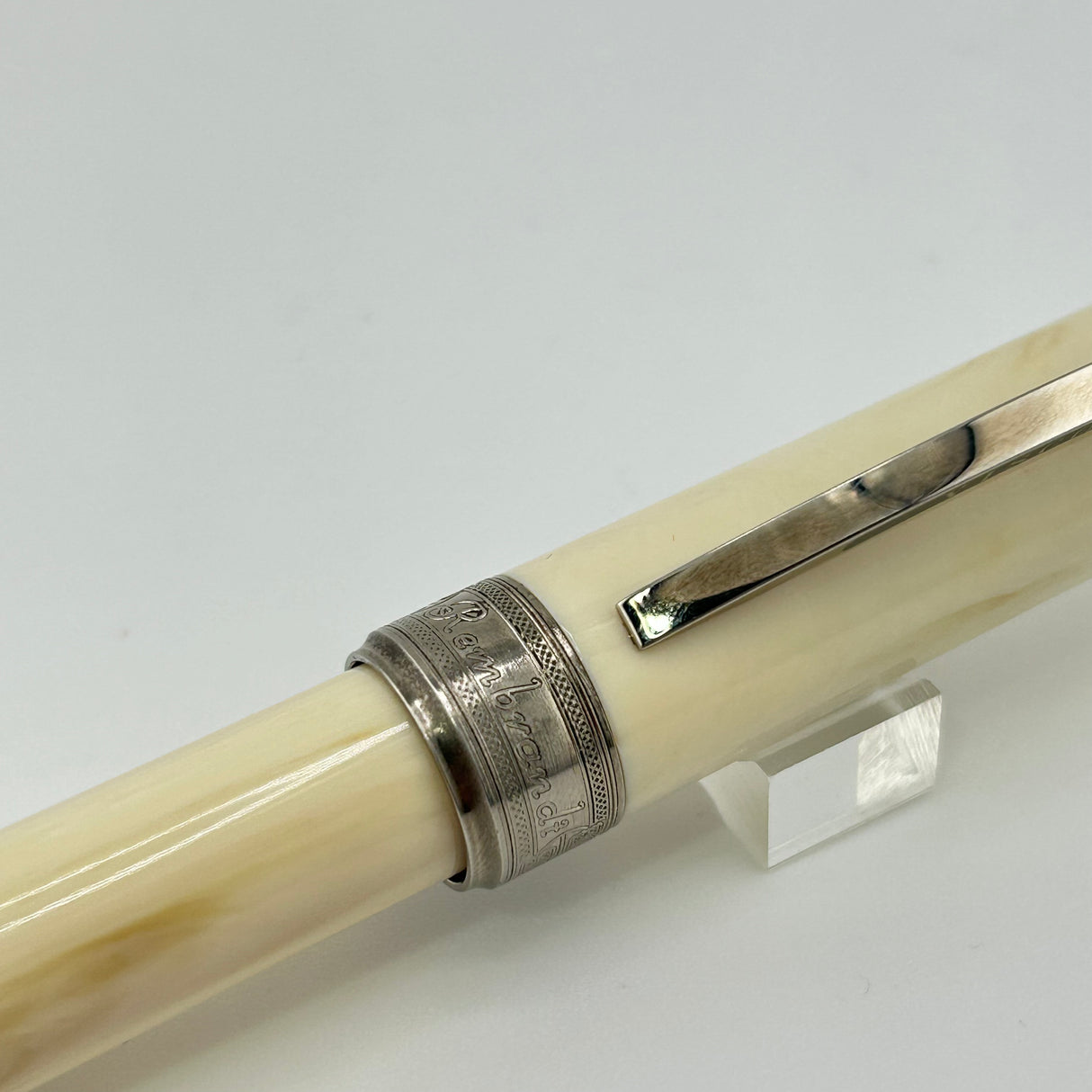 Visconti Rembrandt Cream Ivory chrome trim  - Roller Ball