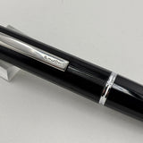 Pilot Glossy Black Vanishing Point Fountain Pen - Classic Style Multi-Facetted  Body  - Medium 14 Kt Gold Nib