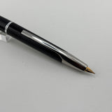 Pilot Glossy Black Vanishing Point Fountain Pen - Classic Style Multi-Facetted  Body  - Medium 14 Kt Gold Nib
