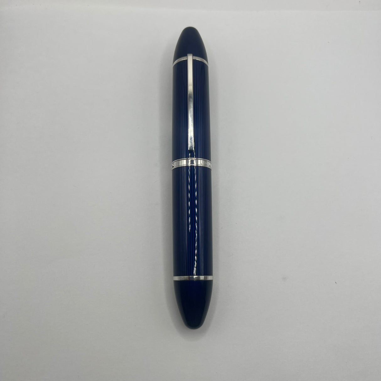 Louis Vuitton Blue Striped Lacquered Cargo Fountain Pen - Fine 18kt Gold Nib - RARE!