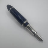 Louis Vuitton Blue Striped Lacquered Cargo Fountain Pen - Fine 18kt Gold Nib - RARE!
