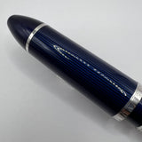 Louis Vuitton Blue Striped Lacquered Cargo Fountain Pen - Fine 18kt Gold Nib - RARE!