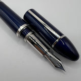 Louis Vuitton Blue Striped Lacquered Cargo Fountain Pen - Fine 18kt Gold Nib - RARE!