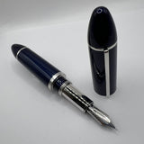 Louis Vuitton Blue Striped Lacquered Cargo Fountain Pen - Fine 18kt Gold Nib - RARE!