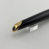 Waterman Carene Deluxe Black Barrel/Gold-Plated Wave Design Cap Fountain  Pen  - Fine 18 Kt Gold Nib