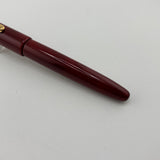 Platinum  Rare Red Urushi Aka-Tamenuri Fountain Pen   - Fine 18 Kt Gold Nib