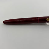 Platinum  Rare Red Urushi Aka-Tamenuri Fountain Pen   - Fine 18 Kt Gold Nib