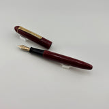 Platinum  Rare Red Urushi Aka-Tamenuri Fountain Pen   - Fine 18 Kt Gold Nib