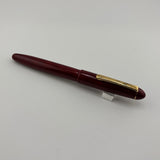 Platinum  Rare Red Urushi Aka-Tamenuri Fountain Pen   - Fine 18 Kt Gold Nib