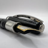 Visconti Wall Street Glittering Silver Celluloid Fountain Pen  - Fine 14kt Gold Nib