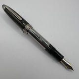 Montblanc Meisterstuck LeGrand Solitaire Carbon Steel #146 Fountain Pen - Medium 18kt Gold Nib