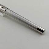 Graf von Faber Castell Guilloche Barleycorn  Fountain Pen - Rhodium Plated - Fine 18kt Gold Nib