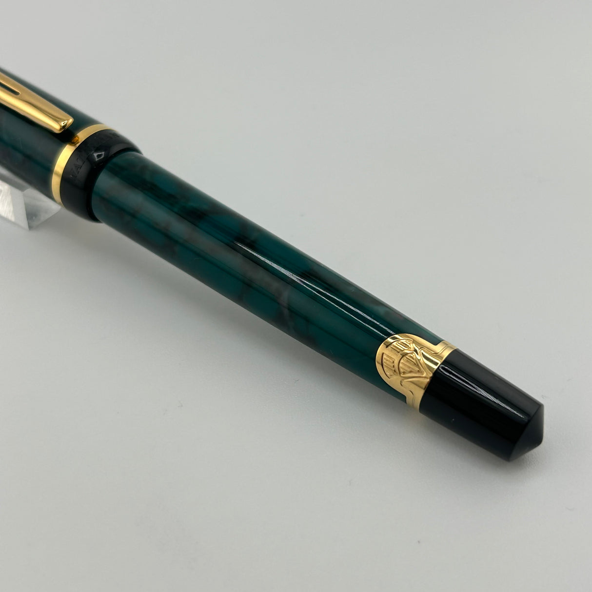 Waterman Phileas Set Green Marble Roller Ball and Mechanical Pencil