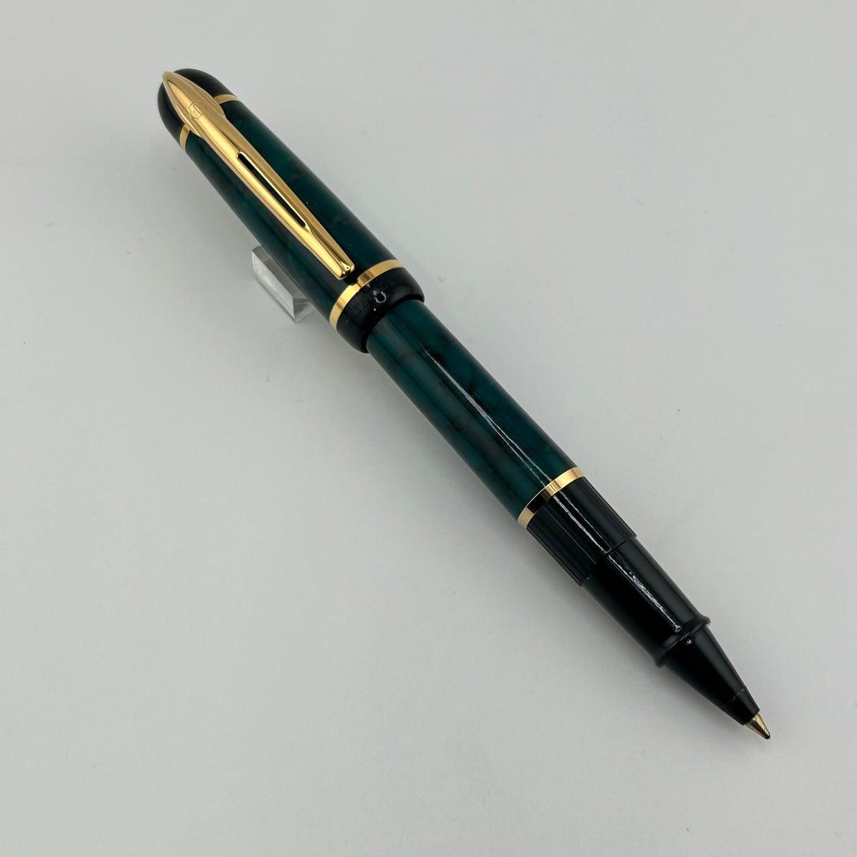 Waterman Phileas Set Green Marble Roller Ball and Mechanical Pencil