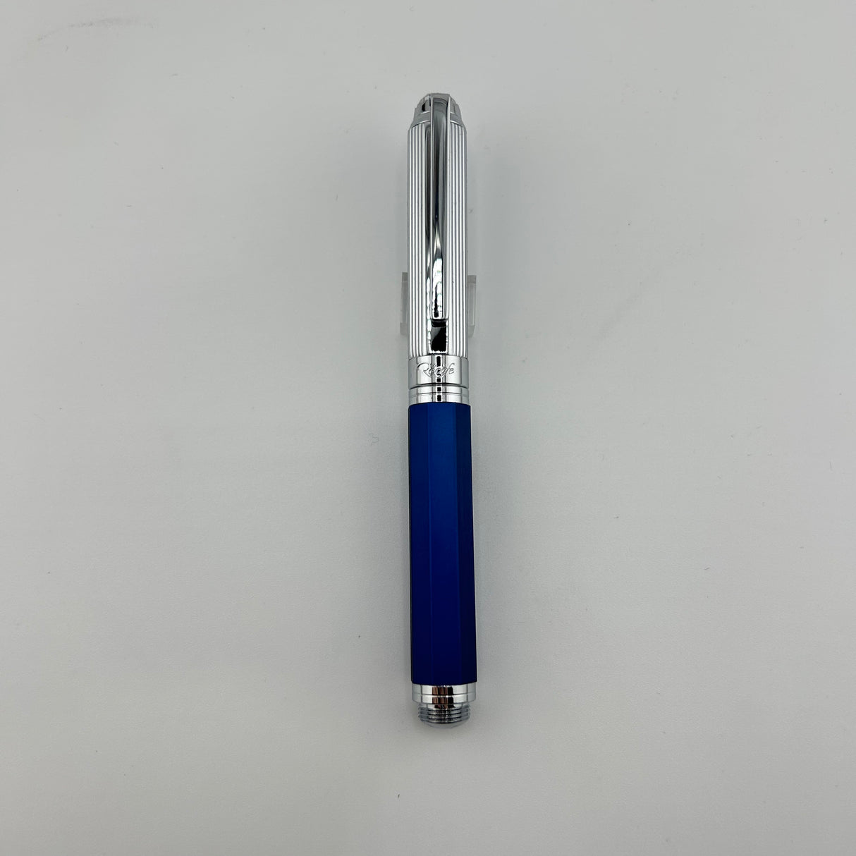Recife Paris Faceted Pen Blue Chrome cap - Fountain Pen