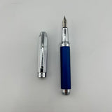 Recife Paris Faceted Pen Blue Chrome cap - Fountain Pen