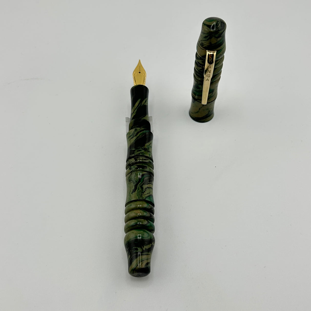 Ranga India Designer 02 Premium Green Ebonite mottled  - Fountain Pen