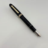 Montblanc Meisterstuck Black Resin #149 (Largest) Fountain Pen - Medium 14kt Gold Nib